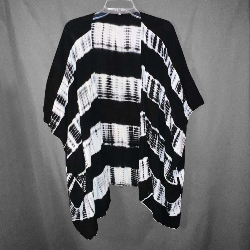 Black & White Tie Dye Bathing Suit Coverup